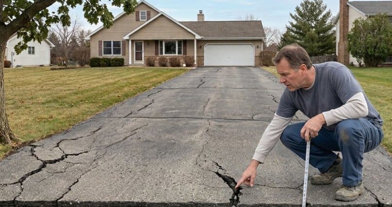 Driveway Cracking