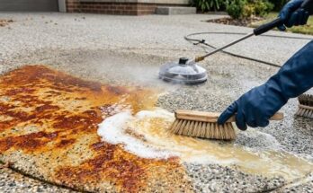 Remove Orange Stains from Concrete