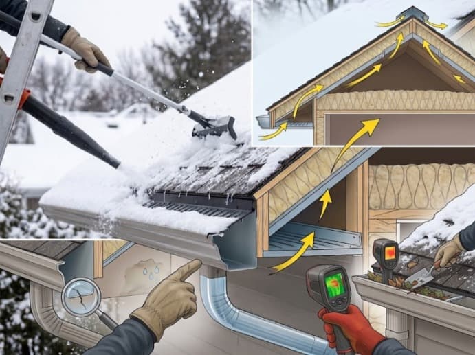 Prevent Ice Dams in Gutters